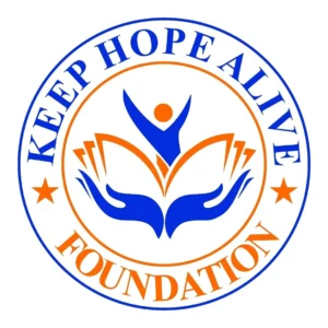 Keep Hope Alive Foundation official logo with open hands and rising figure symbol